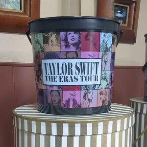 Taylor Swift The Eras Tour Popcorn Bucket - Black and Multicolor